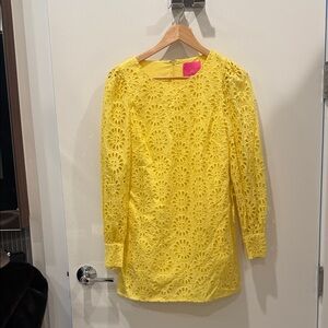 Lilly Pulitzer Sunflower Yellow Lace Romper